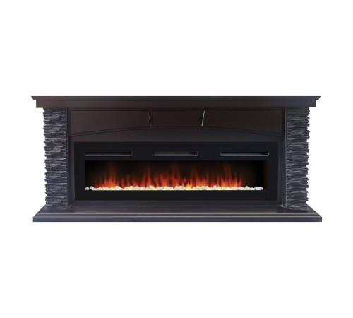 Портал для электрокамина Firelight Porto Long камень черный шпон венге НС-1452076