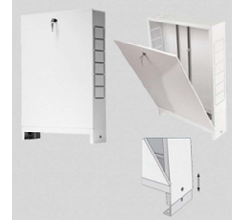 Шкаф коллекторный накладной Uni-Fitt ШРН-2 550х651х125 мм белый 480W2000 RAL 9016