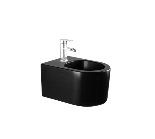 Биде подвесное Aquanet Мия 490x370x300 мм черный матовый AQ1004-MB