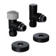 Набор термостатический угловой Royal Thermo Design Pro 15 мм M30x1.5 черный НС-1646650