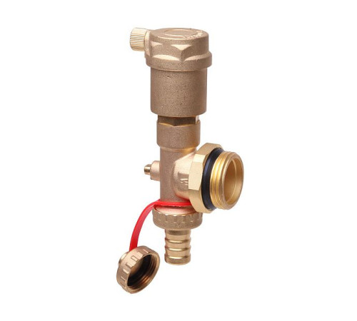 Концевая секция коллектора Danfoss FHF-EA 1 с дренажным клапаном и воздухоотводчиком 088U0785