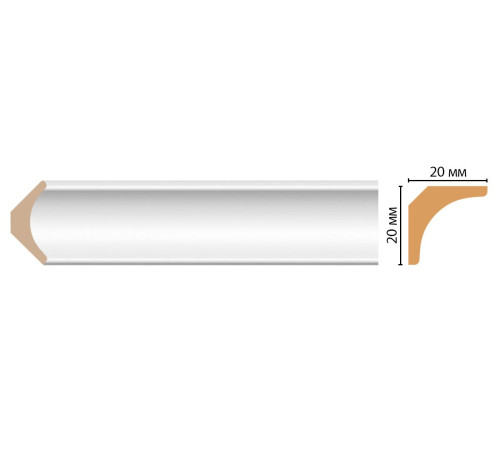 Плинтус потолочный DECOMASTER D133-114 20х20х2400 мм D133-114