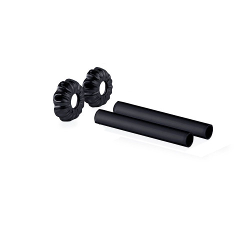 Комплект декоративных трубок SR Rubinetterie Old Style L160 x Ø18-20-1/2 чёрный матовый 0497-1500V16S