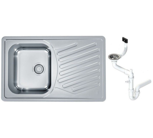 Мойка кухонная Alveus Elegant 30 810х510х190 мм оборачиваемая с сифоном 1126348
