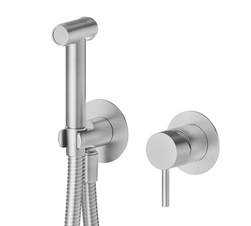 Смеситель с гигиеническим душем Newform X-STEEL 316 шланг 120 см Stainless steel 69681EX.50.050