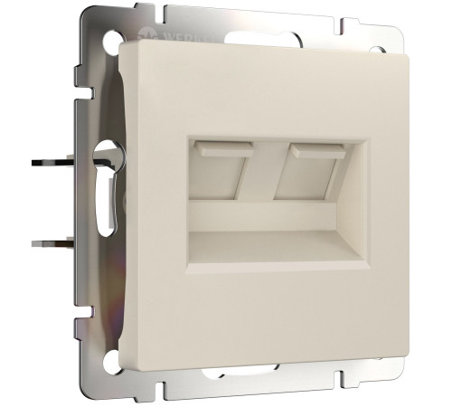 Розетка двойная Ethernet RJ-45 (айвори матовый) W1181162