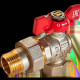 Кран шаровой угловой с американкой ROMMER 1/2 ВР/НР ручка-бабочка RBV-0006-2610215