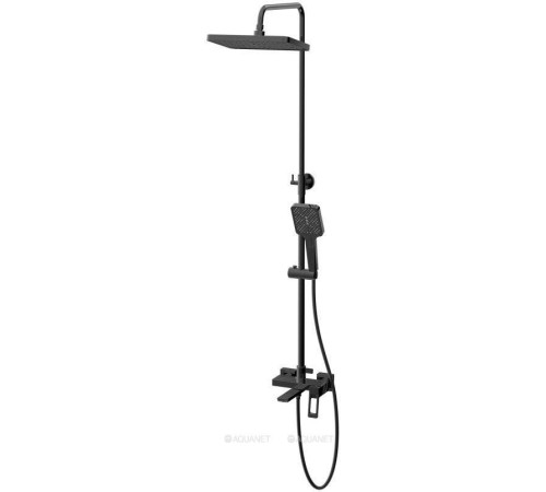 Душевая система Haiba HB24732-7 с изливом и тропическим душем черный HB24732-7