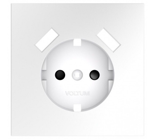 Накладка для розетки с заземлением и со шторками и 2хUSB type A Voltum S70 VLS000902