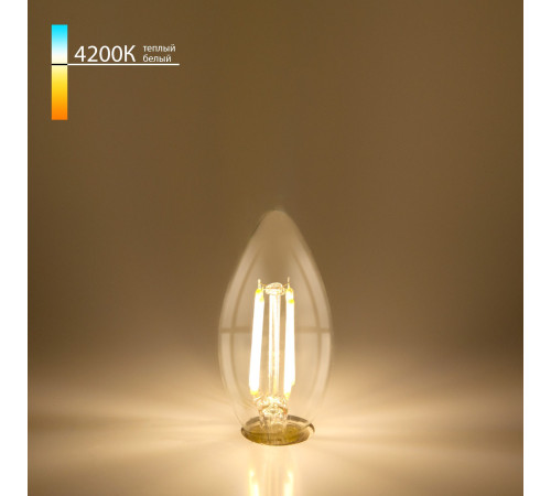 Филаментная светодиодная лампа quotСвечаquot С35 7W 4200K E14 (C35 прозрачный) BLE1412