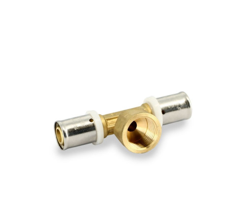 Тройник пресс с внутренней резьбой General Fittings 16 х 1/2 х 16 мм 707G6261
