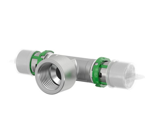 Тройник пресс Comap SkinPress 16х1/2х16 ВР латунный 7130GW161216