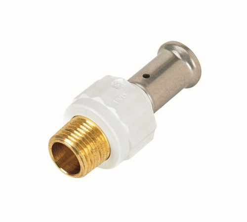 Муфта-пресс Henco PVDF НР 20x3/4 белая 17PKW-2005