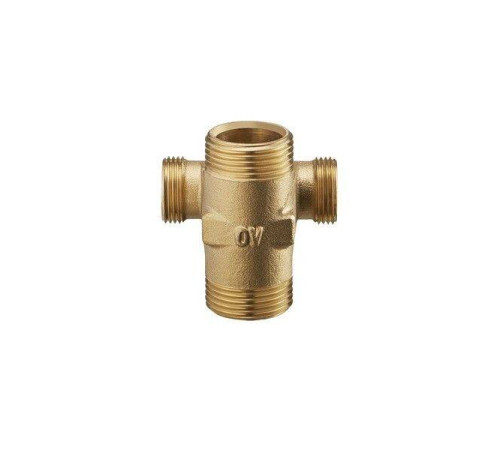 Крестовина латунная STOUT 1 1/4x1x3/4x3/4 НР EK 1505567
