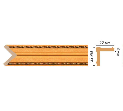 Угол декоративный DECOMASTER 116M-1223 22х22х2400 мм 116M-1223
