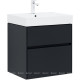 Тумба с раковиной Aquanet Бруклин 60 антрацит матовый 00312875