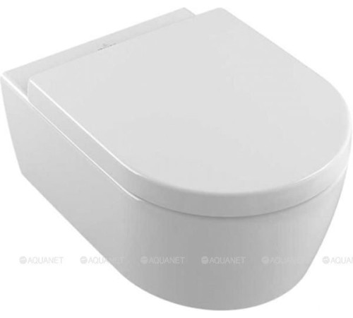 Унитаз подвесной Villeroy &amp; Boch Avento 370x530 мм CeramicPlus с сиденьем 5656HRR1