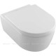 Унитаз подвесной Villeroy &amp; Boch Avento 370x530 мм CeramicPlus с сиденьем 5656HRR1