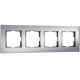 Рамка из стекла на 4 поста Senso серебряный soft-touch W0043106