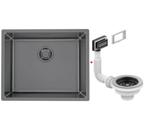 Мойка кухонная Alveus Kombino 50 Monarch Anthracite 542х442х195 мм с выпуском 1122673