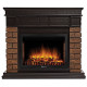 Портал для электрокамина Firelight Bricks Wood 25 камень коричневый шпон темный дуб НС-1525998