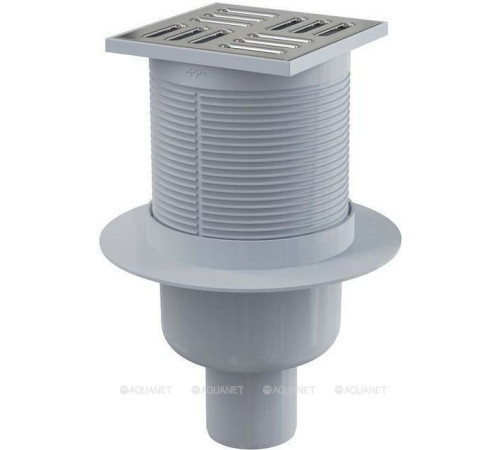 Трап сливной AlcaPlast 105x105/50 мм прямой выпуск решетка нерж. сталь APV32