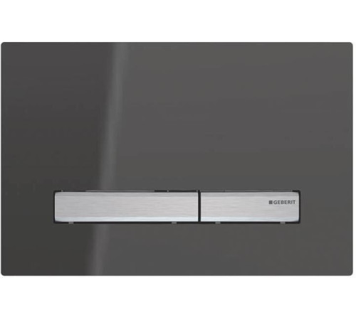 Клавиша смыва Geberit Sigma50 двойной смыв дымчатое стекло 115.788.SD.2
