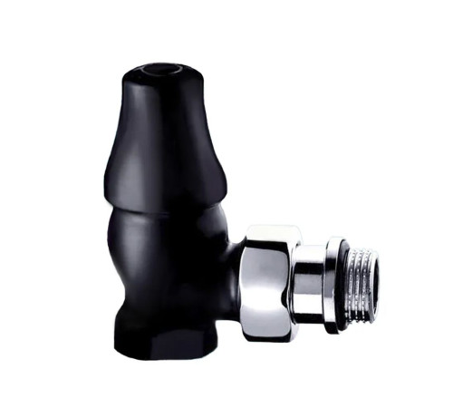 Клапан запорный угловой SR Rubinetterie Old Style 1/2 черный матовый 0341-1500VC0S